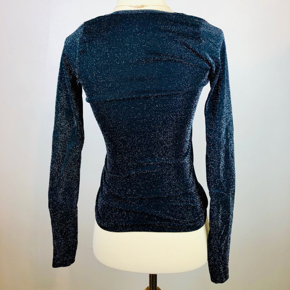 🚫 SOLD| Free People Black Metallic Sparkle Top - Picture 2 of 8